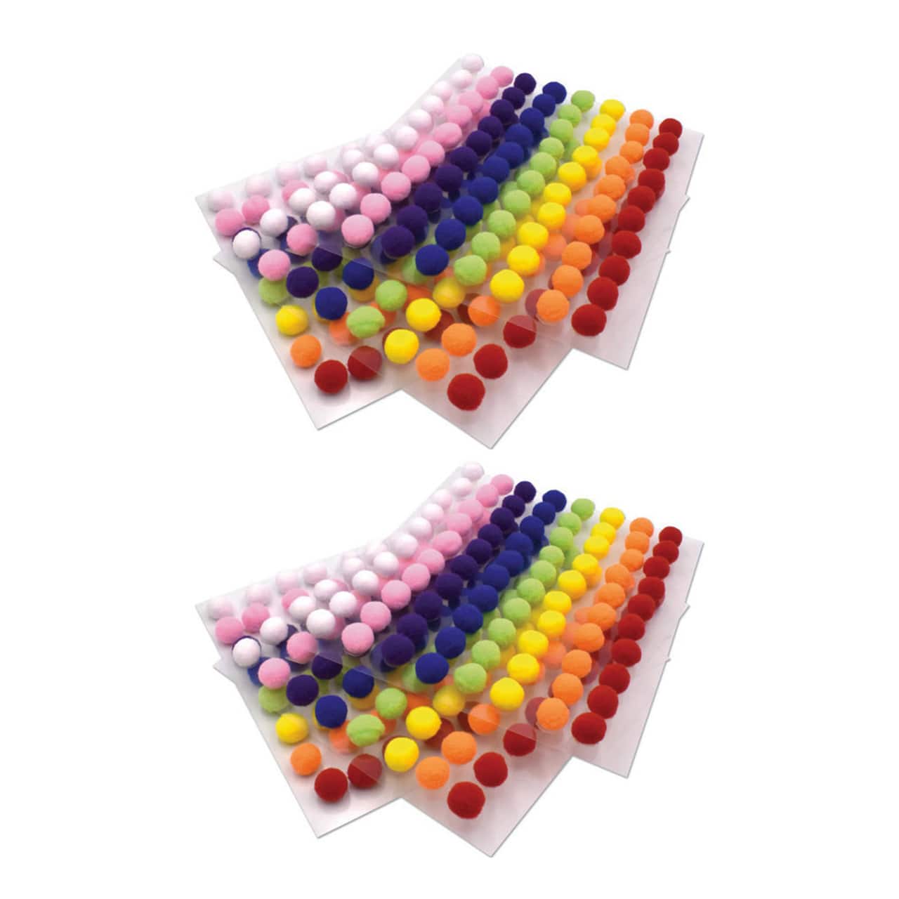 Creativity Street 2 Pack Assorted Colors Peel & Stick Poms, 240ct.